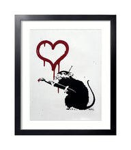 Load image into Gallery viewer, BANKSY (after) &#39;Love Rat&#39; (2004) Framed Offset Lithograph Poster - Signari Gallery 