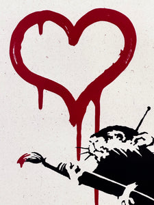 BANKSY (after) 'Love Rat' (2004) Framed Offset Lithograph Poster - Signari Gallery 