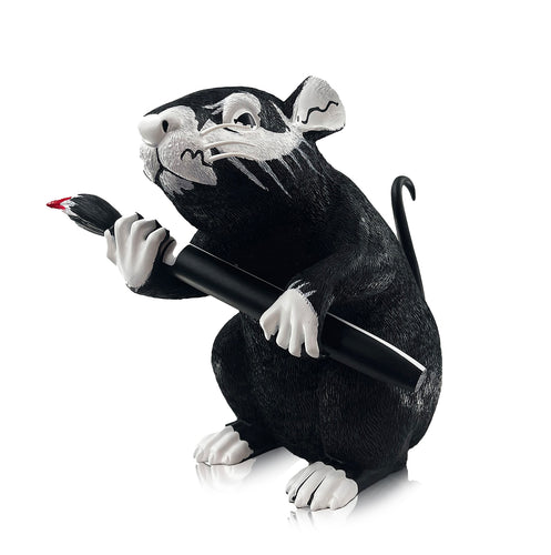 BANKSY x Brandalism 'Love Rat' (black) Polystone Sculpture - Signari Gallery 
