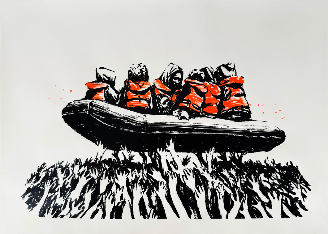 BANKSY 'Migrant Boat' (2025) Rare Original Screen Print - Signari Gallery 