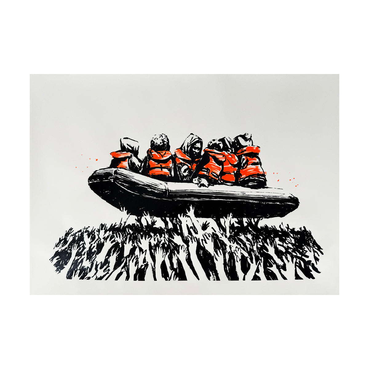 BANKSY 'Migrant Boat' (2025) Rare Original Screen Print