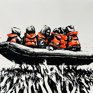 BANKSY 'Migrant Boat' (2025) Rare Original Screen Print - Signari Gallery 