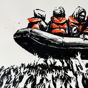 BANKSY 'Migrant Boat' (2025) Rare Original Screen Print - Signari Gallery 