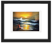 Load image into Gallery viewer, BANKSY 'Modified Oil Painting #21' (2005) Framed Original "Crude Oils" Postcard