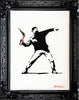 BANKSY 'Tesco Bottle Thrower' (2015) Framed MOCK "Dismaland" Spray/Stencil on Canvas