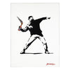 BANKSY 'Tesco Bottle Thrower' (2015) Framed MOCK "Dismaland" Spray/Stencil on Canvas