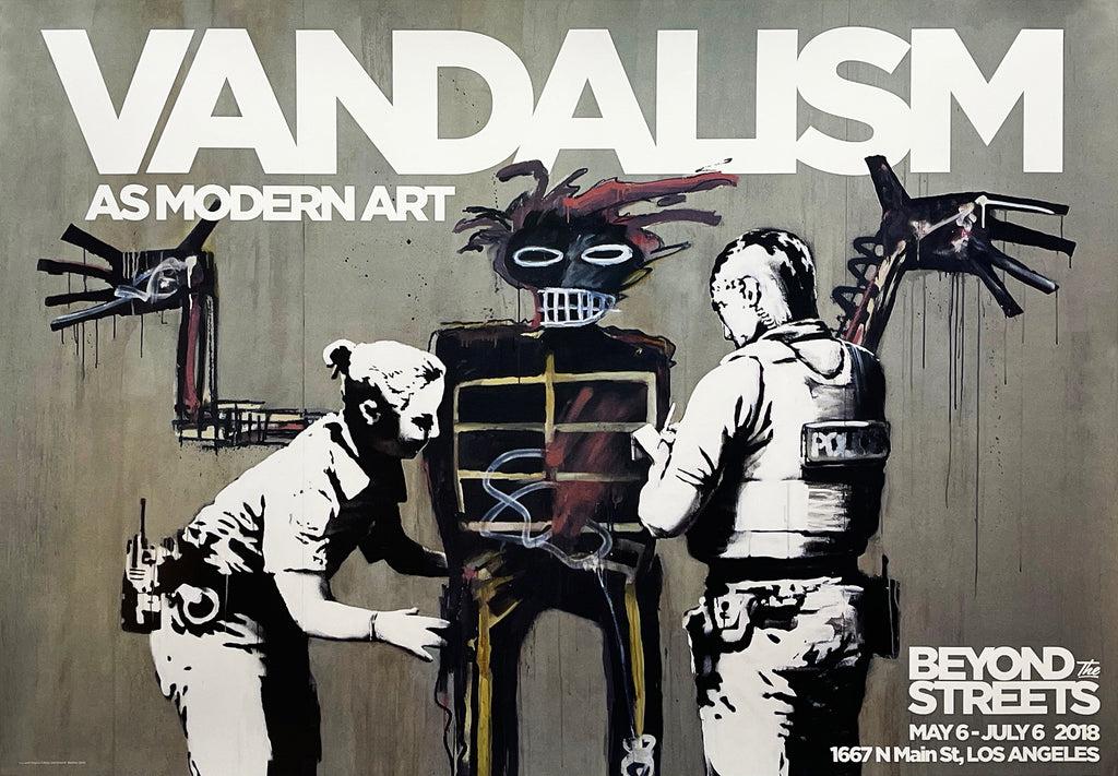 BANKSY 'Vandalism as Modern Art' (2018) Rare Original Poster