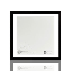 BEN EINE 'Circus Alphabet' (2017) Framed Hand-Signed Lenticular Card (black) - Signari Gallery 