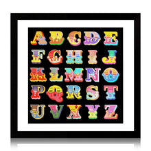 Load image into Gallery viewer, BEN EINE &#39;Circus Alphabet&#39; (2017) Framed Hand-Signed Lenticular Card (black) - Signari Gallery 