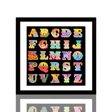 Load image into Gallery viewer, BEN EINE &#39;Circus Alphabet&#39; (2017) Framed Hand-Signed Lenticular Card (black) - Signari Gallery 