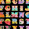 BEN EINE 'Circus Alphabet' (2017) Framed Hand-Signed Lenticular Card (black) - Signari Gallery 
