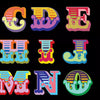 BEN EINE 'Circus Alphabet' (2017) Framed Hand-Signed Lenticular Card (black) - Signari Gallery 
