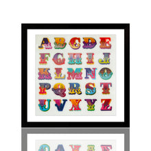 Load image into Gallery viewer, BEN EINE &#39;Circus Alphabet&#39; (2017) Framed Hand-Signed Lenticular Card (white) - Signari Gallery 