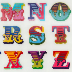 BEN EINE 'Circus Alphabet' (2017) Framed Hand-Signed Lenticular Card (white) - Signari Gallery 