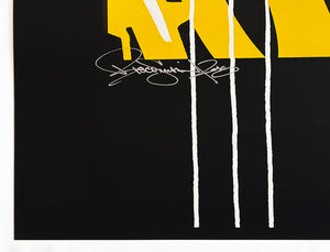 BISCO SMITH 'Forever Forward' (white-on-black) Screen Print (#18) - Signari Gallery 