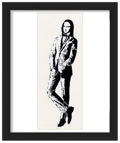 BLEK LE RAT 'Mona Lisa' (2006) Framed RARE Vintage Oversized Sticker - Signari Gallery 