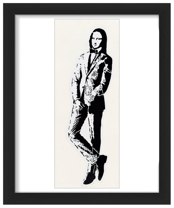 BLEK LE RAT 'Mona Lisa' (2006) Framed RARE Vintage Oversized Sticker
