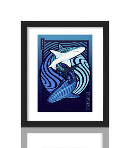 BRAD KLAUSEN 'No Fin, No Future' (2018) Limited Edition (framed) Event Card