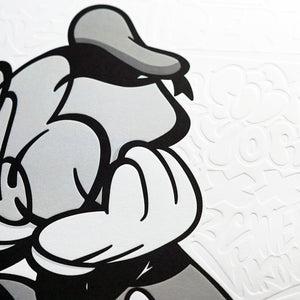 BUSTART 'Mr. Pop' (2024) Embossed AP Screen Print (mono) - Signari Gallery 
