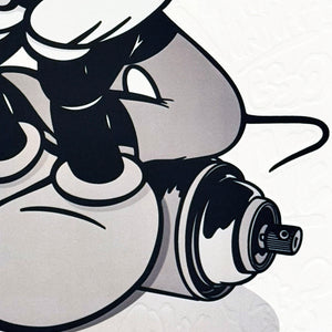 BUSTART 'Mr. Pop' (2024) Embossed AP Screen Print (mono) - Signari Gallery 
