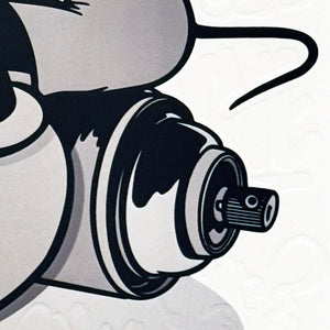 BUSTART 'Mr. Pop' (2024) Embossed AP Screen Print (mono) - Signari Gallery 