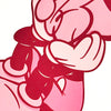 BUSTART 'Mr. Pop' (2024) Embossed AP Screen Print (pink) - Signari Gallery 