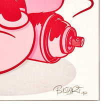 Load image into Gallery viewer, BUSTART &#39;Mr. Pop&#39; (2024) Embossed AP Screen Print (pink) - Signari Gallery 