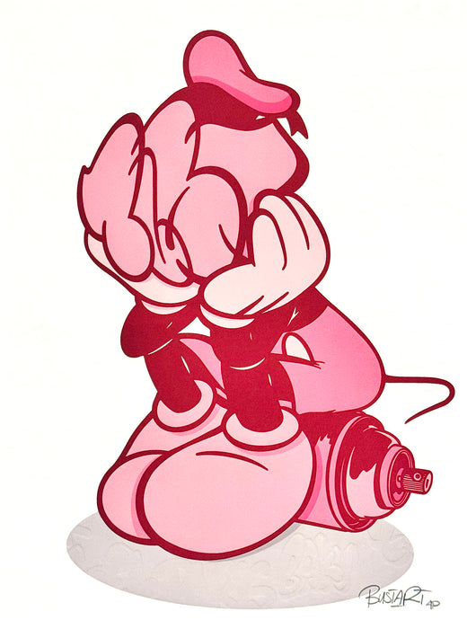 BUSTART 'Mr. Pop' (2024) Embossed AP Screen Print (pink)