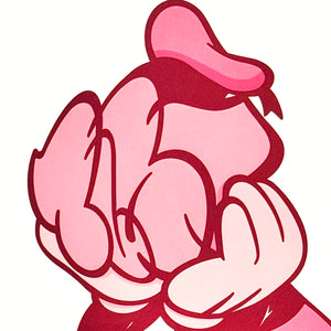 BUSTART 'Mr. Pop' (2024) Embossed AP Screen Print (pink) - Signari Gallery 