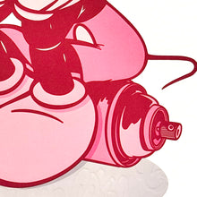 Load image into Gallery viewer, BUSTART &#39;Mr. Pop&#39; (2024) Embossed AP Screen Print (pink) - Signari Gallery 
