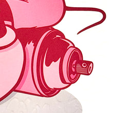 Load image into Gallery viewer, BUSTART &#39;Mr. Pop&#39; (2024) Embossed AP Screen Print (pink) - Signari Gallery 