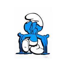 Load image into Gallery viewer, BUSTART &#39;Smurf Face&#39; (2019) Rare Hand-Signed Screen Print