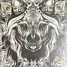 Load image into Gallery viewer, CHRIS SAUNDERS &#39;White Wolf Mandala&#39; (2014) RARE Screen Print