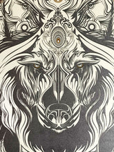 Load image into Gallery viewer, CHRIS SAUNDERS &#39;White Wolf Mandala&#39; (2014) RARE Screen Print - Signari Gallery 