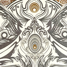 Load image into Gallery viewer, CHRIS SAUNDERS &#39;White Wolf Mandala&#39; (2014) RARE Screen Print