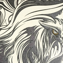 Load image into Gallery viewer, CHRIS SAUNDERS &#39;White Wolf Mandala&#39; (2014) RARE Screen Print