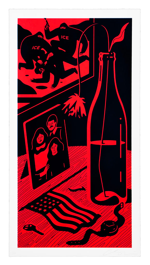 CLEON PETERSON 'American Still Life: Shots Fired' (2026) Screen Print (red) - Signari Gallery 