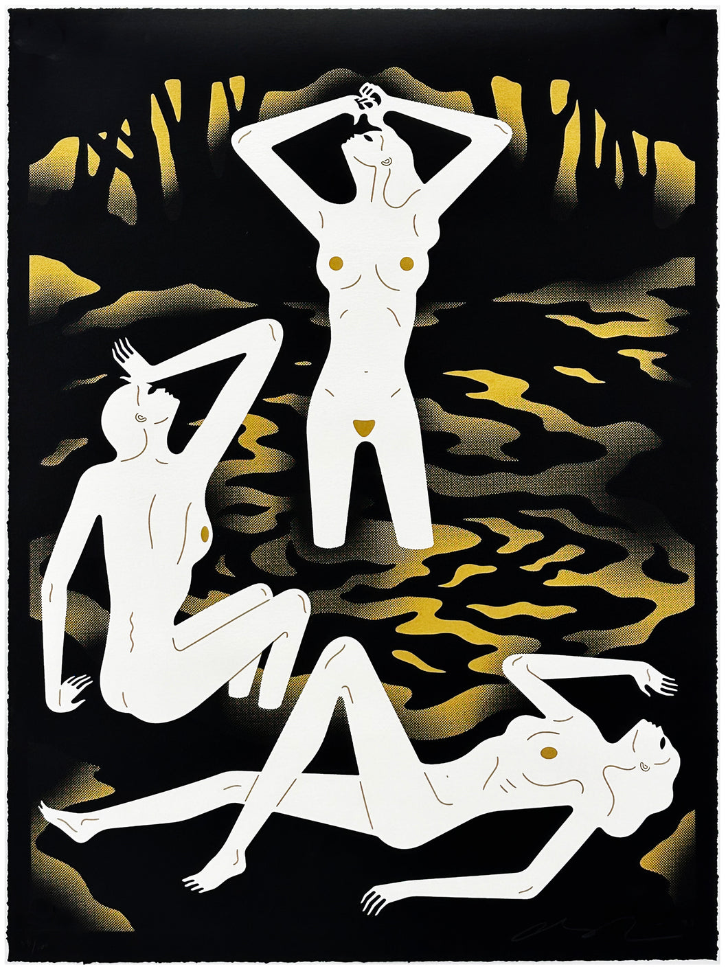 CLEON PETERSON 'River of Blood' (gold) Screen Print - Signari Gallery 