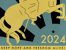 Load image into Gallery viewer, CLEON PETERSON &#39;VOTE/Keep Hope and Freedom Alive!&#39; (2024) Screen Print