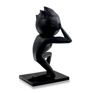 CLEON PETERSON 'World on Fire' (2021) Black Matte Resin Designer Art Sculpture