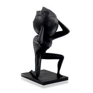 CLEON PETERSON 'World on Fire' (2021) Black Matte Resin Designer Art Sculpture