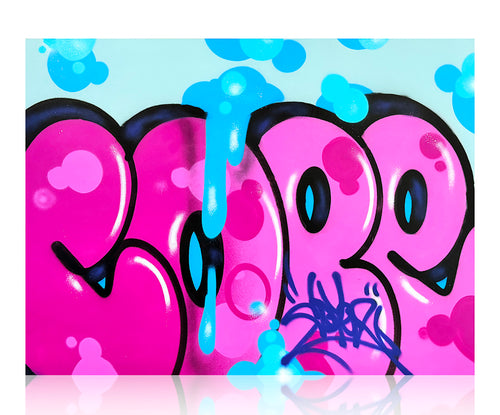 COPE2 'Bubble Tag Drip' (2024) Original Mixed Media on Wrapped Canvas