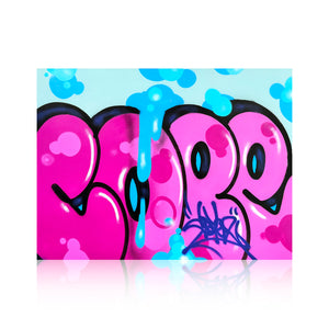 COPE2 'Bubble Tag Drip' (2024) Original Mixed Media on Wrapped Canvas - Signari Gallery 
