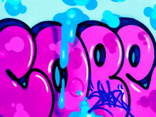 Load image into Gallery viewer, COPE2 &#39;Bubble Tag Drip&#39; (2024) Original Mixed Media on Wrapped Canvas - Signari Gallery 