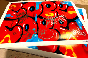 COPE2 x Signari + PMV 'Dripping Tags' (2025) Giclée Print (HE-2)