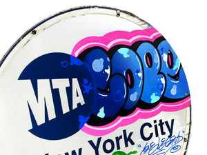COPE2 'MTA Cope NYC 3' Hand-Painted Real Subway Sign - Signari Gallery 