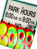 COPE2 'Park Hours' Hand-Painted Real Street Sign - Signari Gallery 