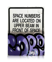 Load image into Gallery viewer, COPE2 &#39;Space Number&#39; Hand-Painted Real Parking Sign - Signari Gallery 