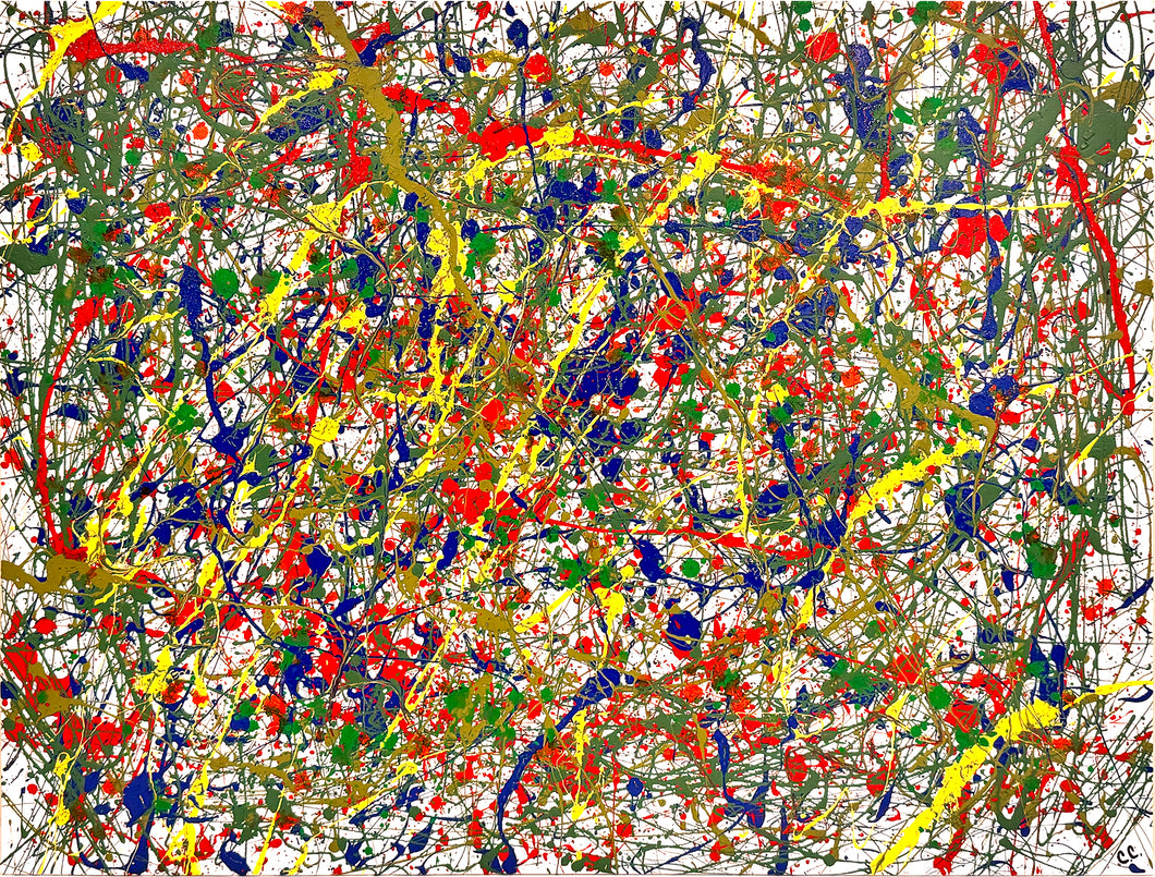 COREY COGHLAN 'Inspired' (2014) Original Paint Splatter on Wrapped Canvas
