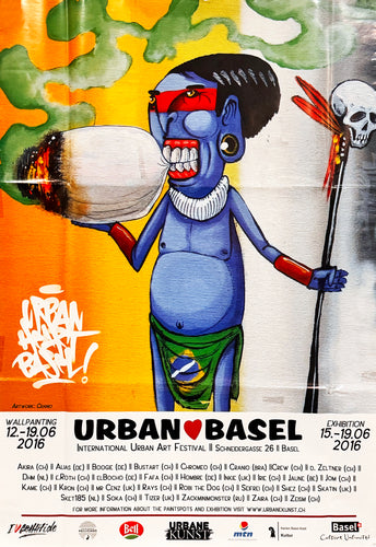CRANIO 'Urban Art Basel' (2016) RARE Original Lithograph Poster